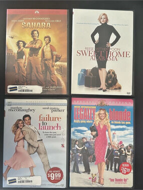 Matthew and Reese  Movie Bundle Sahara Legally Blonde plus more 4-Disc Set